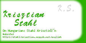 krisztian stahl business card